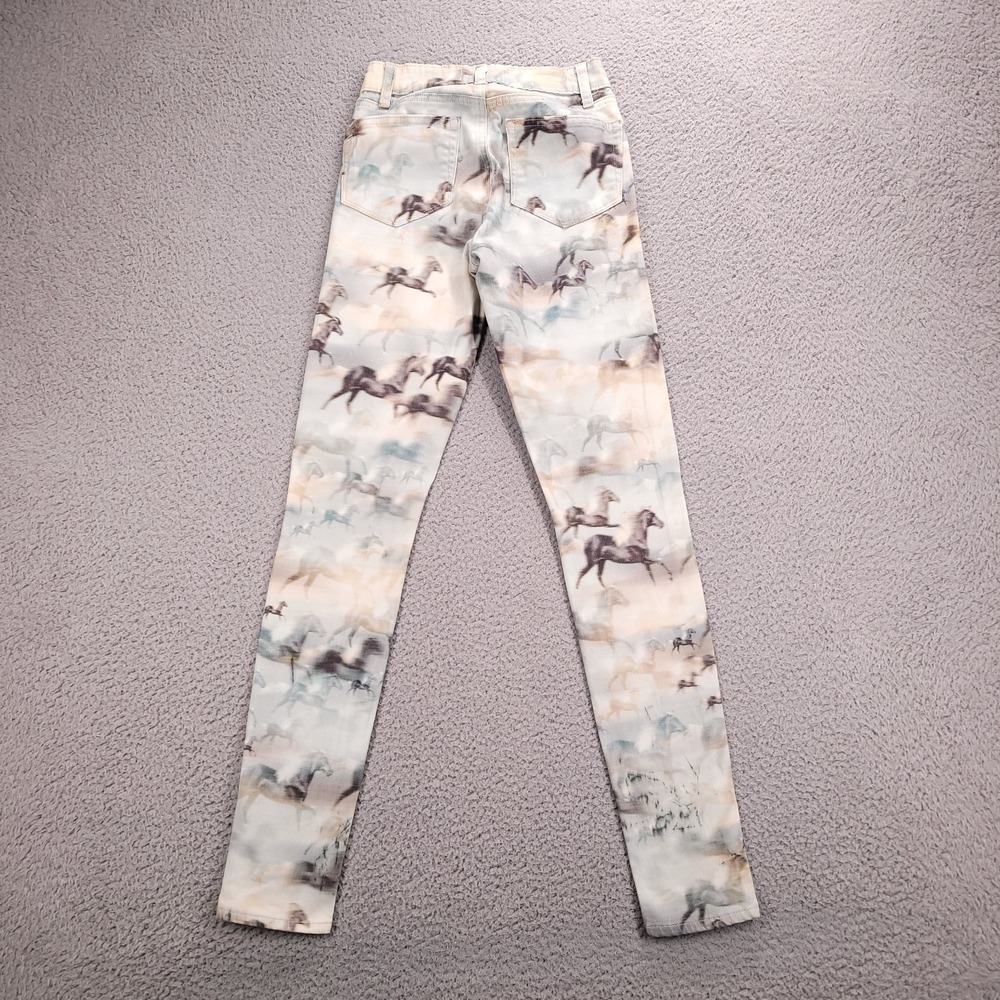 PAIGE Jeans Womens Size 23 Hoxton Ultra Skinny Wild Heart Horse Print‎ 22x29